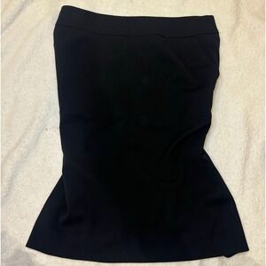 Armani Collezioni Black Wool Blend Pencil Skirt Size 6 Knee Length Business